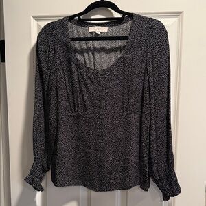 CAbi Black and White Blouse